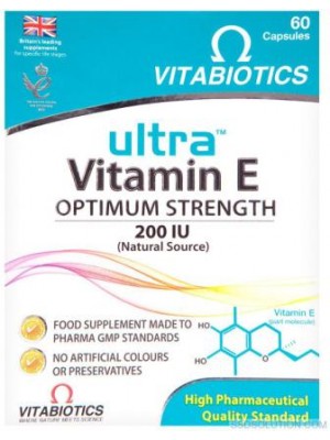 ULTRA VITAMIN E 200 IU. 60 capsules